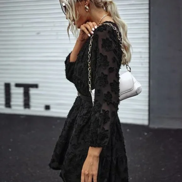 Classic Long Sleeved Mini Dress - Picture 3 of 8